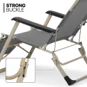 Portable Outdoor Chair With 90° Backrest & Mattress