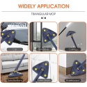360° Rotatable Triangle Shape Cleaning Mop 360° Rotatable Triangle Shape Cleaning Mop