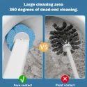 Flexible Wall-Mounted Toilet Bowl Brush 