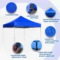 Foldable Outdoor Umbrella Tent 3(L)*3(W)*2.65(H)m 12kg 420D