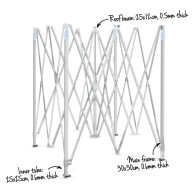 Foldable Outdoor Umbrella Tent 3(L)*3(W)*2.5(H)m  600D- 20KG-1MM