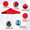 Foldable Outdoor Umbrella Tent 3(L)*3(W)*2.5(H)m 600D- 20KG-1MM