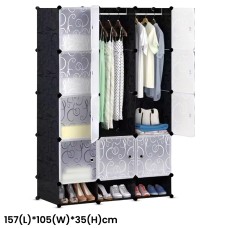12 Cubes Combinations Wardrobe 157(L)*105(W)*35(H)cm 312-62-A