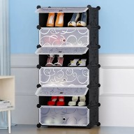 6 Layers Plastic Resin Shoe Rack 102(L)*35(W)*35(H) A1-6
