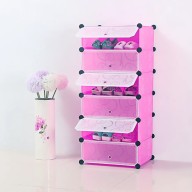 6 Layers Plastic Resin Shoe Rack 102(L)*35(W)*35(H) A1-6