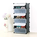6 Layers Plastic Resin Shoe Rack 102(L)*35(W)*35(H) A1-6
