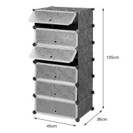 6 Layers Plastic Resin Shoe Rack 102(L)*35(W)*35(H) A1-6
