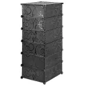 6 Layers Plastic Resin Shoe Rack 102(L)*35(W)*35(H) A1-6