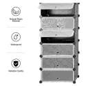 6 Layers Plastic Resin Shoe Rack 102(L)*35(W)*35(H) A1-6