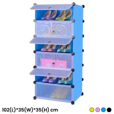 6 Layers Plastic Resin Shoe Rack 102(L)*35(W)*35(H) A1-6
