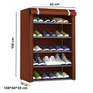 6 Layers Shoes Rack 108(L)*60(W)*30(H)cm 868-6