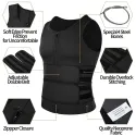 Men's Body Vest Shaper Waist Trainer with Zip