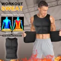 Men's Body Vest Shaper Waist Trainer with Zip