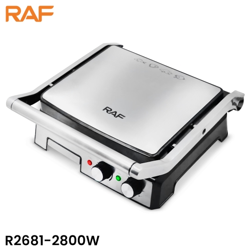 RAF R2681 Foldable &amp; Non-Stick Grill Machine With Oil Drawer 2800W 30(L)X31(W) cm 