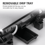 RAF R2682 Foldable & Non-Stick Grill Maker 2000W 30(L)X20(W) cm