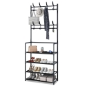 Multifunction Shoes Rack & Coat Hanger 155x60x26cm