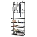 Multifunction Shoes Rack & Coat Hanger 155x60x26cm