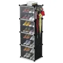 4 Layers Plastic Resin Shoe Rack 125x42x32cm D1-4 