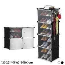 Double 4 Layers Plastic Resin Shoe Rack 120(L)*40(W)*30(H)cm D1-4 