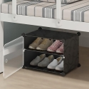 Double 3 Layers Plastic Resin Shoe Rack 90(L)*40(W)*30(H)cm D1-3