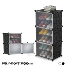 Double 3 Layers Plastic Resin Shoe Rack 90(L)*40(W)*30(H)cm  D1-3