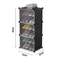 Double 3 Layers Plastic Resin Shoe Rack 90(L)*40(W)*30(H)cm D1-3