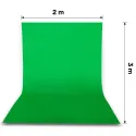 Green Screen Background Chromakey with Stand 3x2m