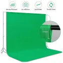 Green Screen Background Chromakey with Stand 3x2m