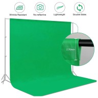 Green Screen Background Chromakey with Stand 5x3m