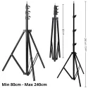 Multifunction Tripod Stand Max Height 270cm 
