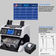 AL-920 Multi-Currency Bill Counter 0.8A, With Bill Printer