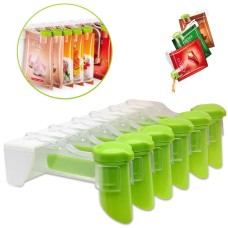 Wall-Mounted Spice Bag Holder with 6 Clips