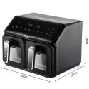 RAF R5377 Air Fryer 2200 W With Double Detachable Basket 4.5L*4.5L