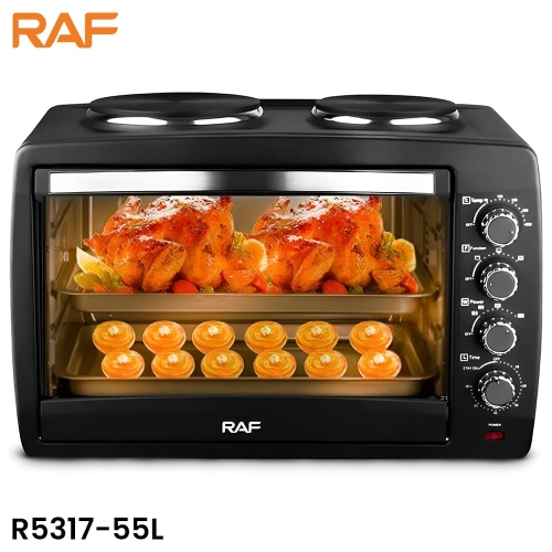 RAF R5317 Electric Oven With 2 Hotplates 55L 1800/1000W + 600W 