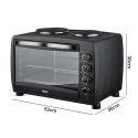 RAF R5317 Electric Oven With 2 Hotplates 55L 1800/1000W + 600W RAF R5317 Electric Oven With 2 Hotplates 55L 1800/1000W + 600W
