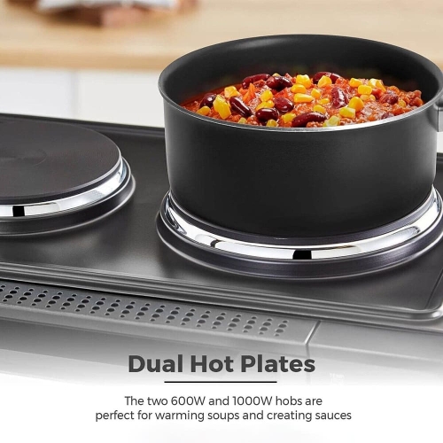 RAF R5317 Electric Oven With 2 Hotplates 55L 1800/1000W + 600W 