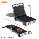 RAF R238 180° Foldable Non-Stick Steak Machine 2200W 