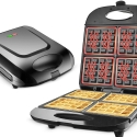 RAF R2290H Waffle Maker 4 Slices 1400W 