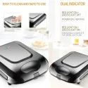 RAF R2290H Waffle Maker 4 Slices 1400W 