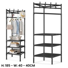 Corner Shape Hanging Storage Shelf Organizer 185(H)x40(L)x40(W) cm