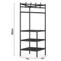 Corner Shape Hanging Storage Shelf Organizer 185(H)x40(L)x40(W) cm Corner Shape Hanging Storage Shelf Organizer 185(H)x40(L)x40(W) cm