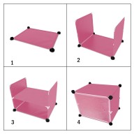 8 Cube Resin Wardrobe & Shoes Combination 76(L)*46(w)*37(h)cm MP-28-57 