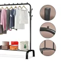 1 Tiers Metal Rail Clothes Hanger TW603 150(H)x110(L)x41(W) cm