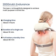 Rechargeable Neck & Back Muscle  Relaxing Pain Massager 2000mAh
