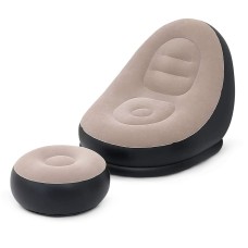 Bean Bag Chair Inflatable Sofa With Footstool 