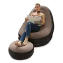 Bean Bag Chair Inflatable Sofa With Footstool 