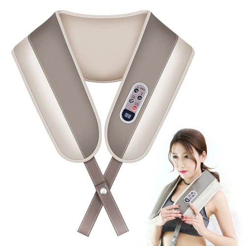 U-Shape Electric Percussion Shoulder Massager With PU Leather