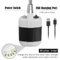 Rechargeable Portable Outdoor Camping Shower 2200mAh 4-5L/min