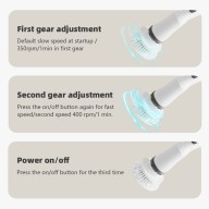 6 in 1 Rechargeable Tornado Spin Scrubber 2000mAh 