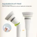 6 in 1 Rechargeable Tornado Spin Scrubber 2000mAh 